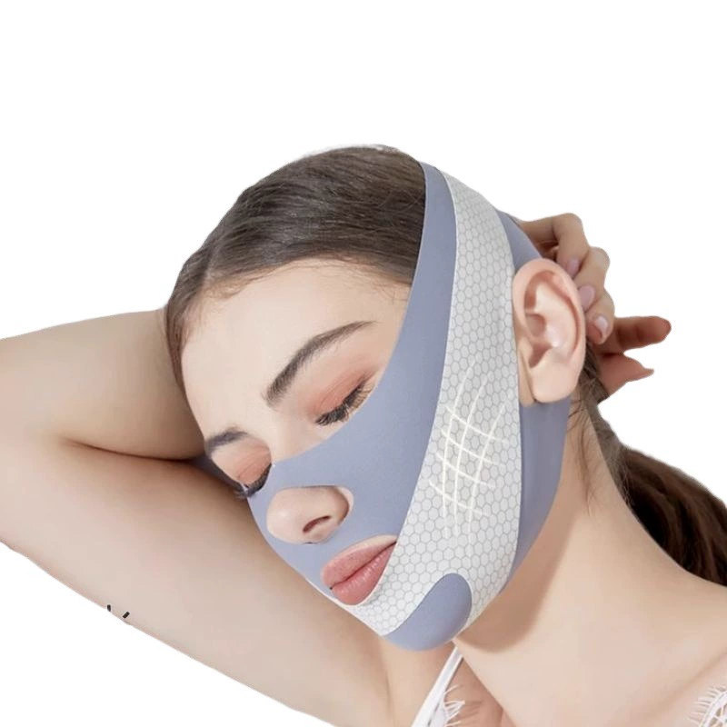 Дальний инфракрасный порт] Маленькая повязка на лице V-образная форма лица двойной лифтинг и подтяжка быстро удаляемая маска для двойного подбородка с французским узором