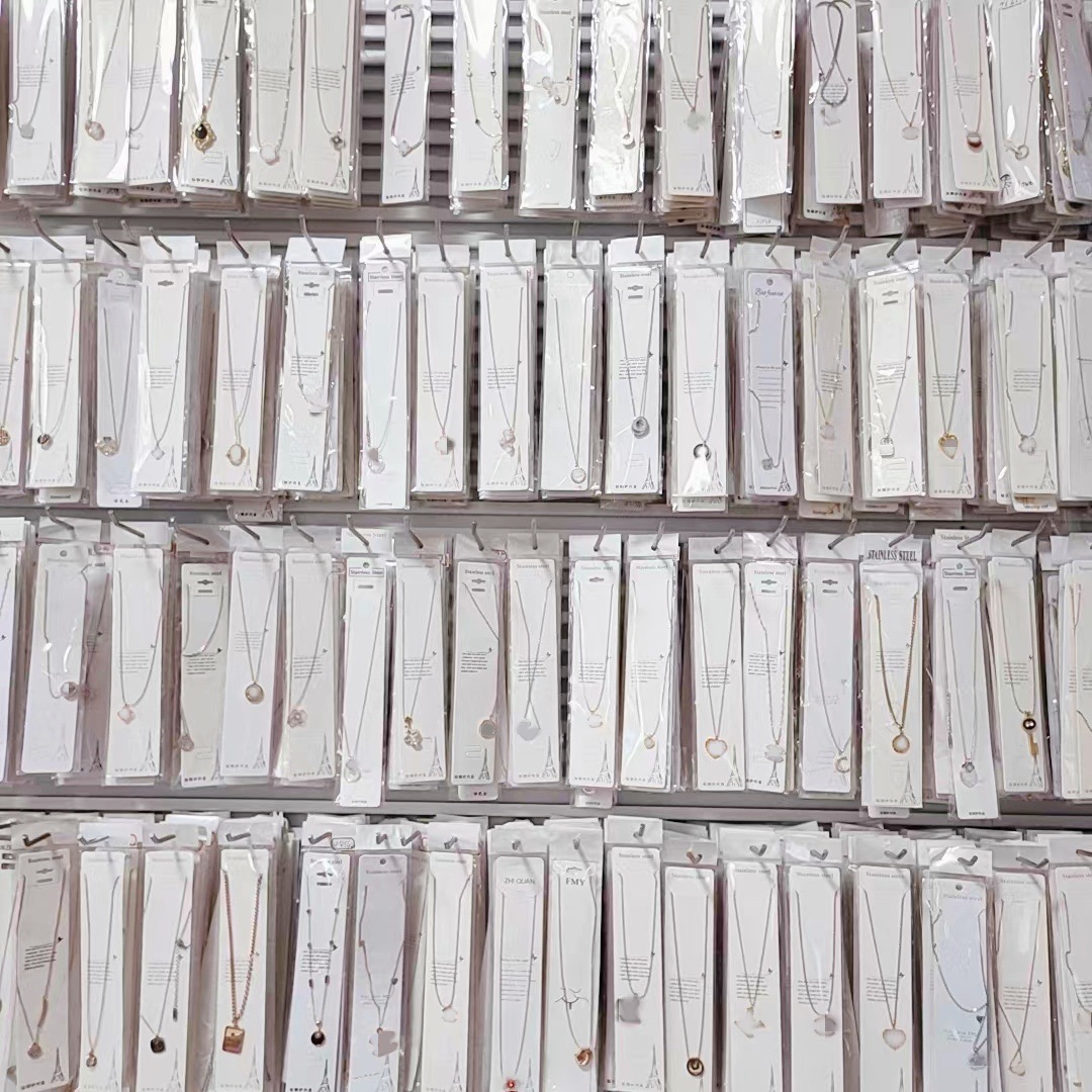 爆款特价钛钢项链女混款三色百搭高品质保色轻奢饰品 厂家直销