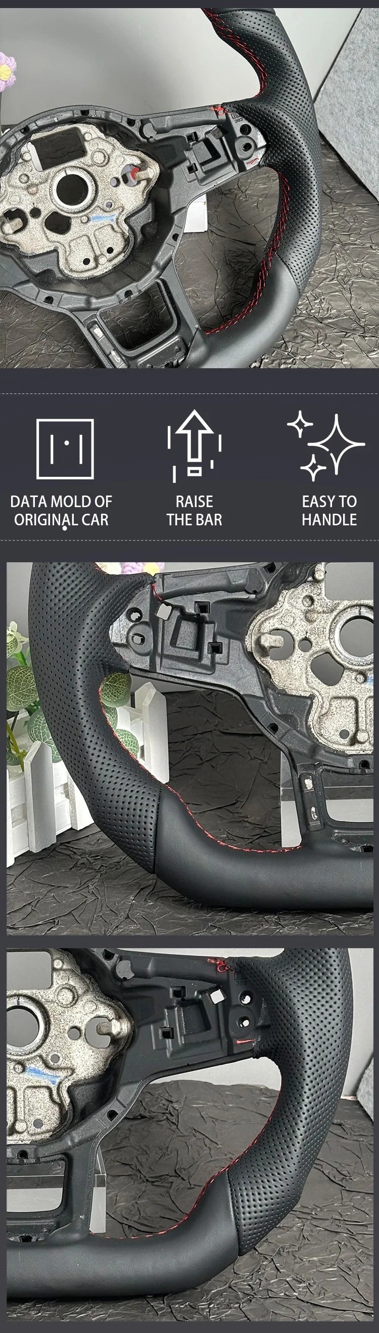 Suitable for Golf 7/7.5 GTI R steering wheel, Volkswagen upgraded and modified sports steering wheel
