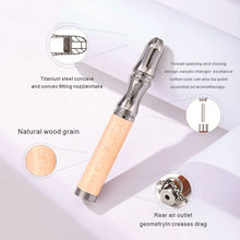 双层扁嘴实木呼吸项链水果香薰替换芯辅助冥想缓解焦虑饰品紫檀木