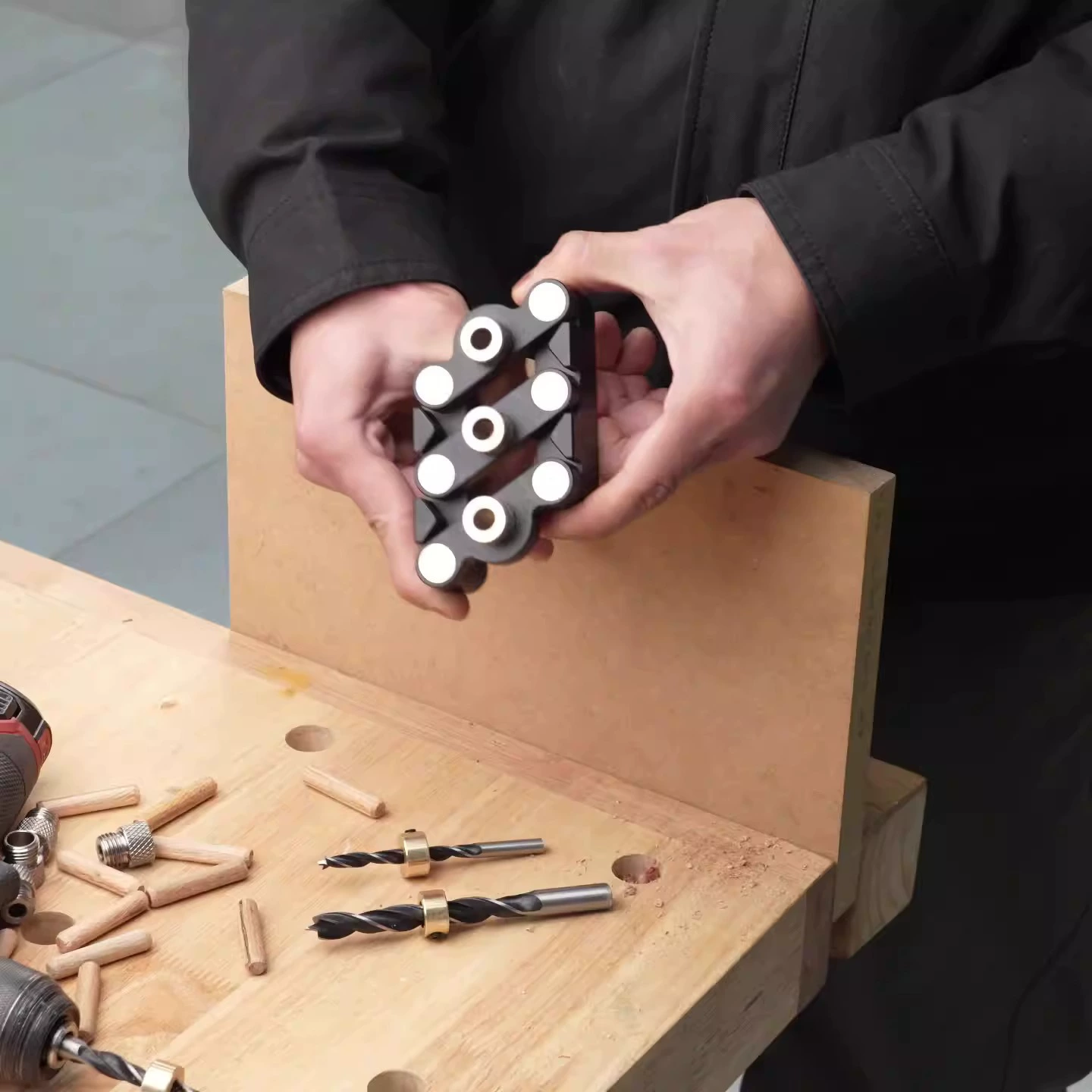 Деревообрабатывающий дырокол-локатор, круглый деревянный шип, саморегулирующийся центрирующий дырокол, мебельная панель, деревянный штифт «сделай сам», вертикальное отверстие