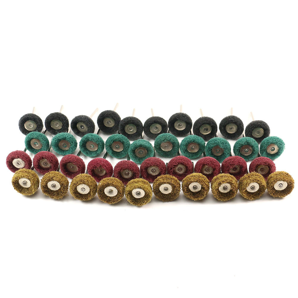 纤维呢绒T形加厚双层迷你抛光除锈 百洁布带柄磨头