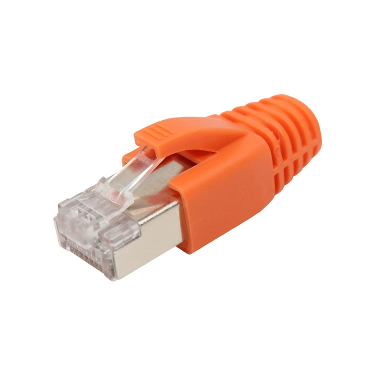 RJ45 сетевой кристалл-коннектор с защитным кожухом, семь цветных кристальных наконечников, защитный чехол из ПВХ, экологичный