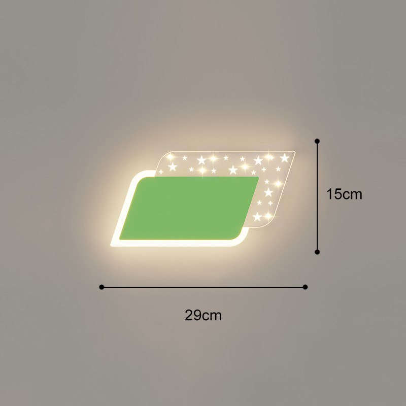 Niños creativos dormitorio noche lámpara de pared acrílico niños y niñas dormitorio decorativo lámpara de pared de dibujos animados lámpara de pared decorativa