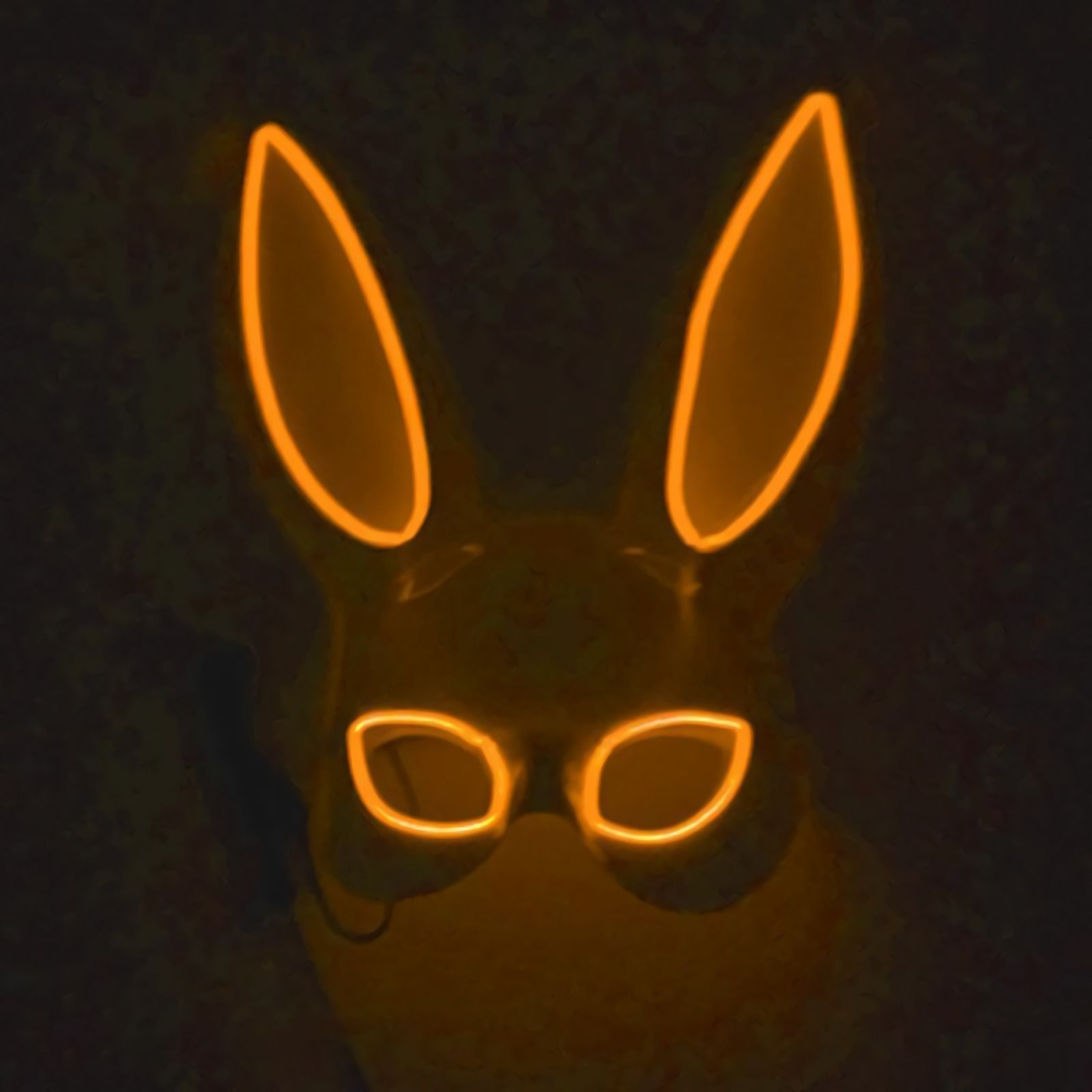 LED Bunny Girl Bar Show Bungee media cara máscara de conejo mascarada LED Halloween accesorios luminosos