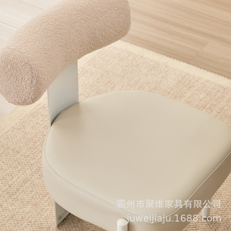 Sillas de comedor italianas sencillas sillas de lujo ligeras sillas de respaldo caseras estilo crema creativo café leche tienda de té sillas de comedor