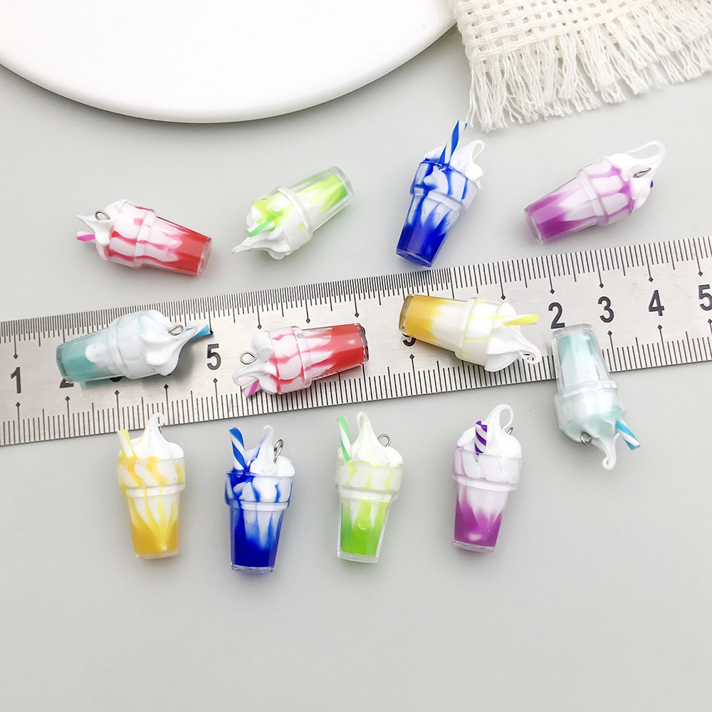 6 Models, 2 Each, 12/Bag Quantity 6 Models, 2 Each, 12/Bag Resin Ice Cream Ice Cream Tree Pendant DIY Jewelry Accessories Bracelets Necklace
