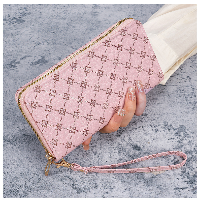 Portafoglio donna grande con zip stile coreano pochette monete_voghion.com