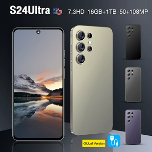 (跨境 торговля), S24, смартфон, мобильный телефон, S24 Ultra, 7,3 дюйма, широкий экран, Android