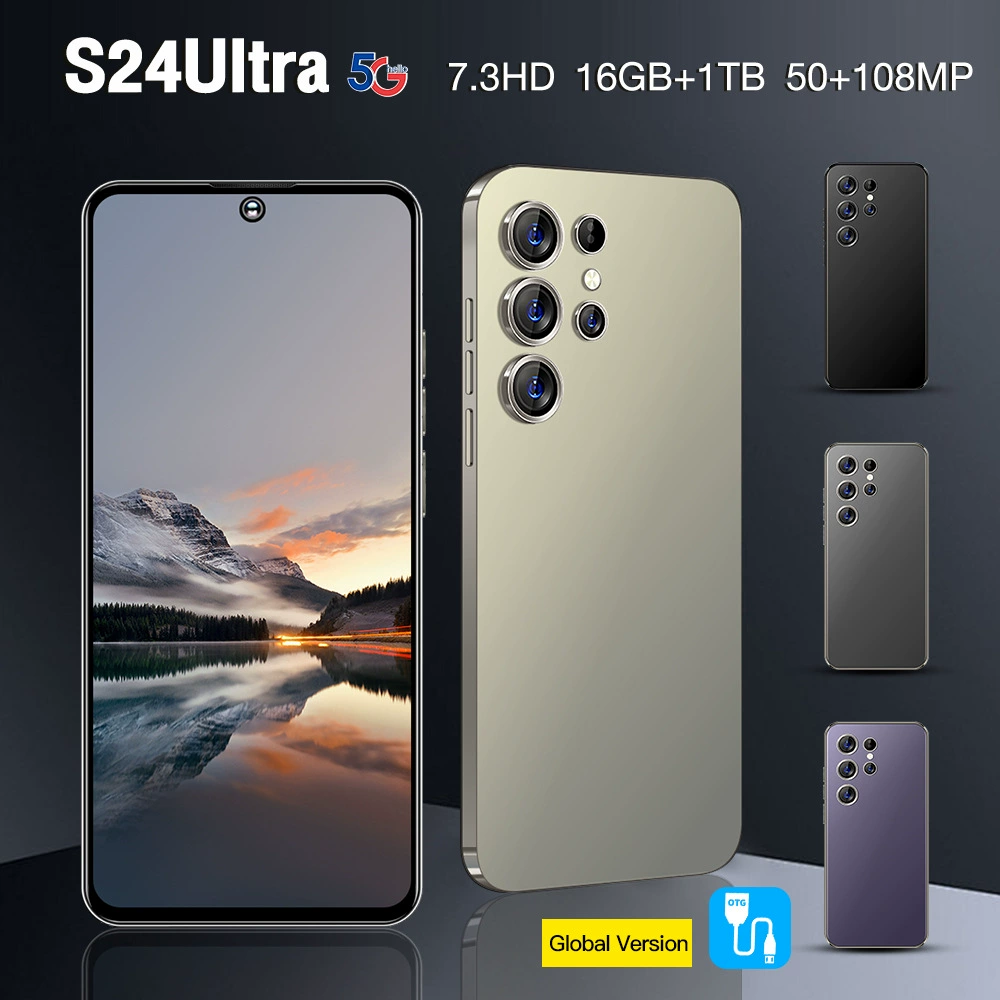 (跨境 торговля), S24, смартфон, мобильный телефон, S24 Ultra, 7,3 дюйма, широкий экран, Android