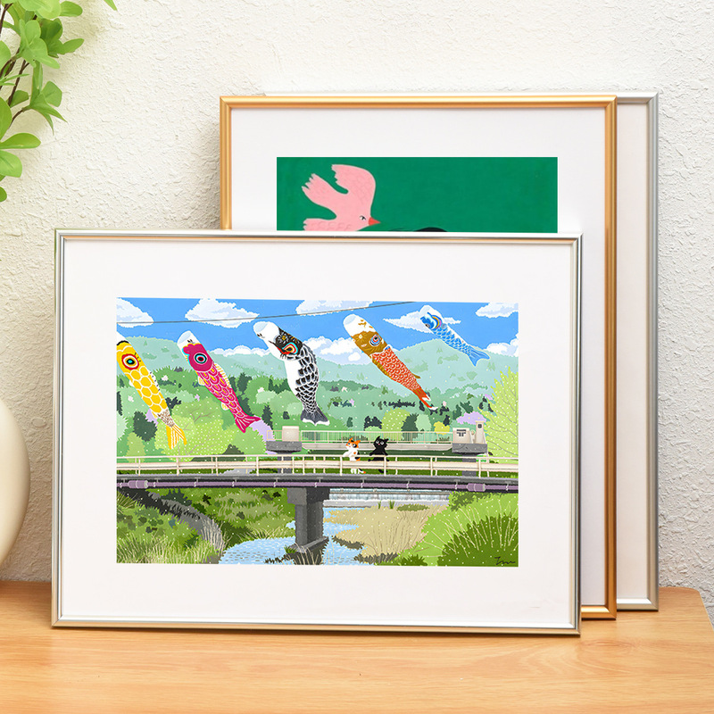 Arc-Shaped Aluminum Alloy Photo Frame A4A3 Size Artwork Mounting Narrow Edge Metal Poster Frame Art Picture Frame Arc-Shaped Aluminum Alloy Photo Frame A4A3 Size Artwork Mounting Narrow Edge Metal Poster Frame Art Picture Frame
