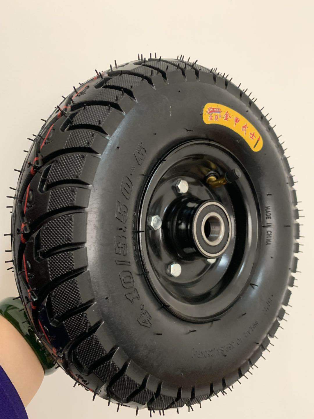 供应青岛金良橡胶轮充气轮 -  12"×3.50-5