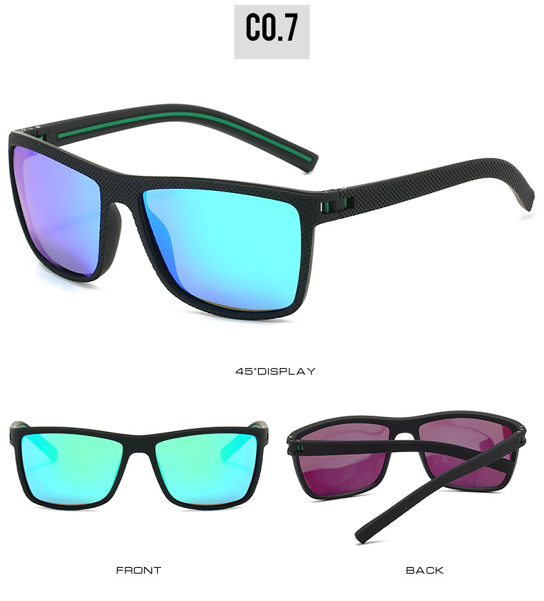 60g Weight Full Frame Glasses Structure Sunglasses Classification Tac, UV400 Protection Lens Material Square Glasses Style Outdoor Occasion Geometric Pattern All Seasons Season Unisex Gender Casual Style Grey, Black Color Casual Geometric Tac UV400 Protection Square Full Frame Men's Sunglasses 11