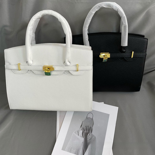 Handbag Kelly 2024 New Model Large Capacity Single Shoulder Crossbody Bag Silk Scarf Platinum Wedding Bag European and American Fashion Live Streaming