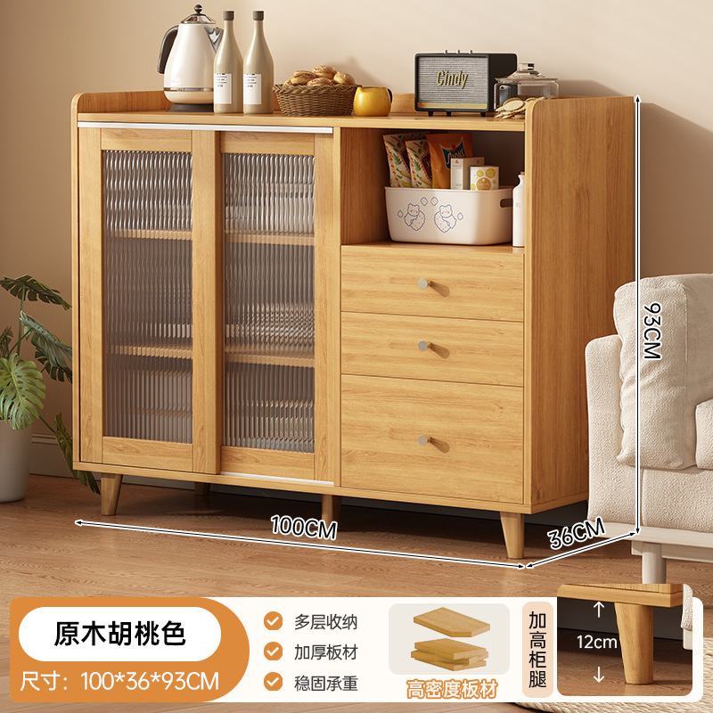 Gabinete de comidas de madera integrado contra la pared armario pequeño armario armario de almacenamiento armario doméstico sala de estar armario de almacenamiento armario de té