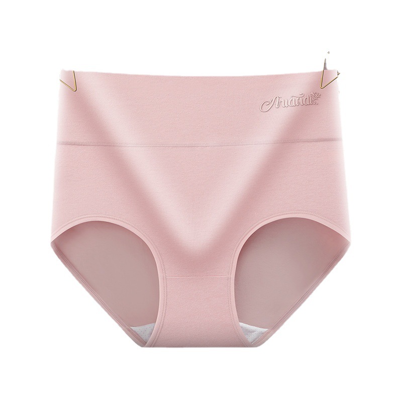 Ropa interior antibacteriana de cintura alta de algodón puro para mujer, ropa interior de vientre de algodón puro para mujer, ropa interior de cintura alta de algodón impreso para mujer