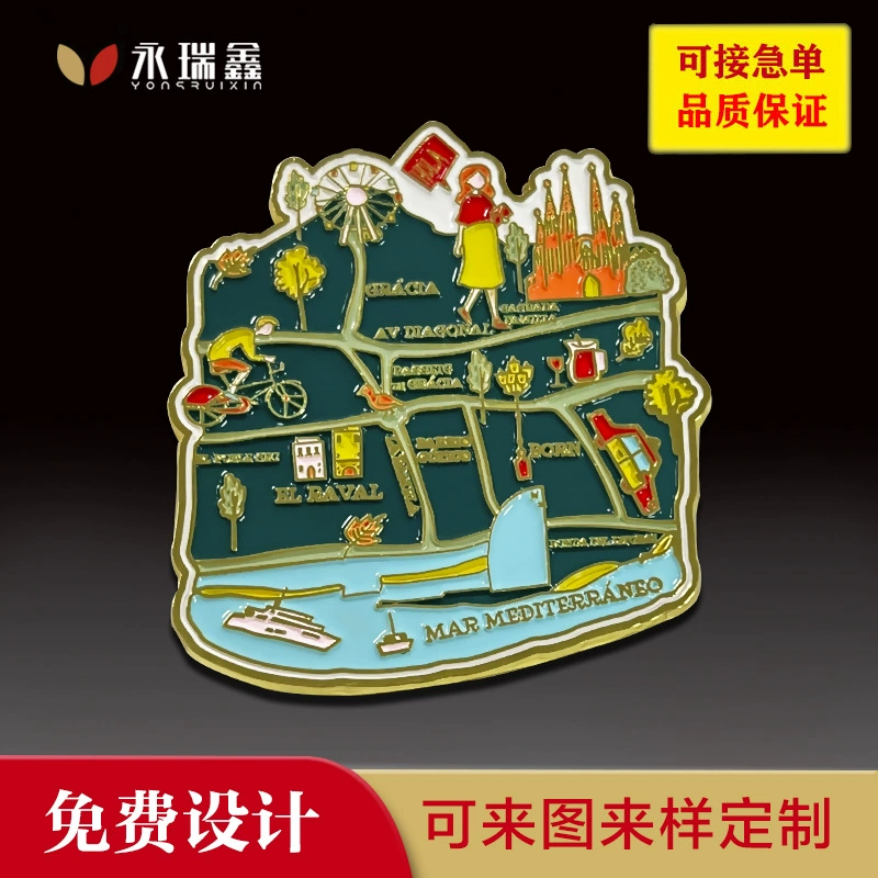 Металлическая наклейка на холодильник на заказ Популярные достопримечательности города достопримечательности