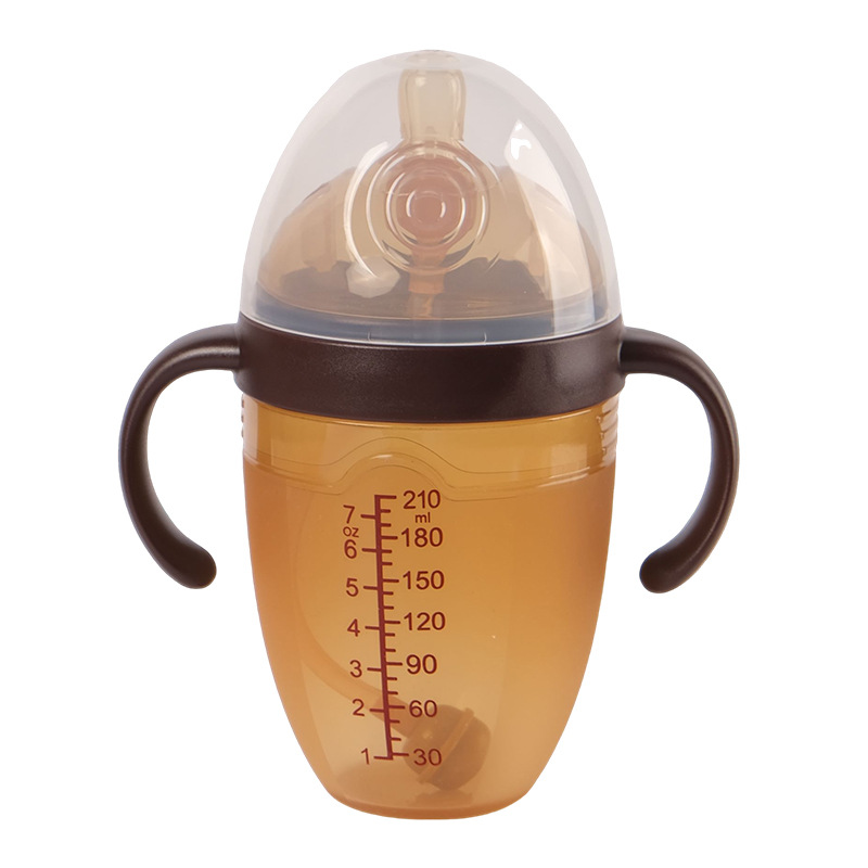 Leche materna en caja en inglés, artefacto de destete de nano plata, biberón de silicona completo anti-flatulencia para bebés 210ml