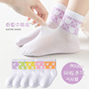 Summer children's breathable socks suitable for men and women for leisure for elementary school students, mid-length, 1-12 years