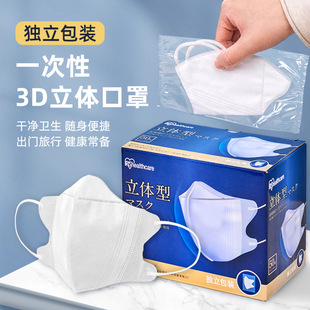 Alice 3d Stereo Mask Women's Thin Breathable Adult Protective kn95 Disposable Sunscreen Cute Children White