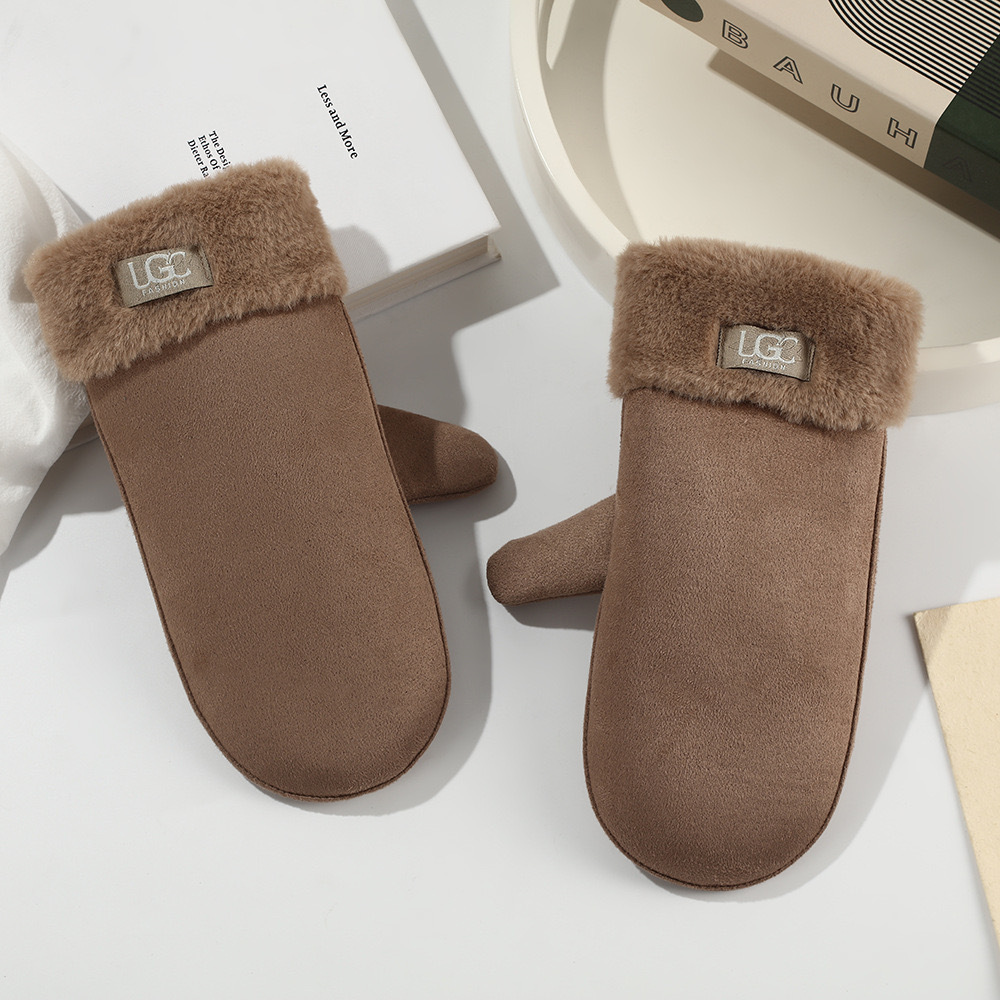 保温ベルベット防寒辛集手袋ベルベット冬の防風気質自転車で防風五本指手袋女