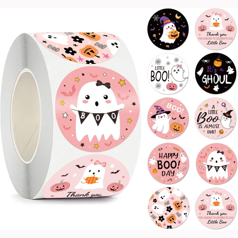 500 Stickers Halloween Holiday Celebration Skull Self-Adhesive Sticker Label Seal Sticker