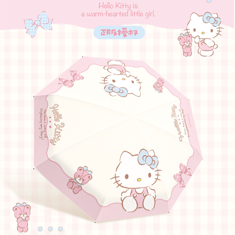 正規品 ハローキティ 傘 かわいい 晴雨兼用 日よけ傘 女性用 サンリオ ハローキティ 日傘|undefined