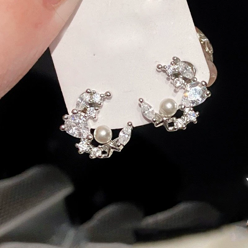 Серьги из жемчуга, серебряная игла, стиль легкой роскоши, серебро 925 образец