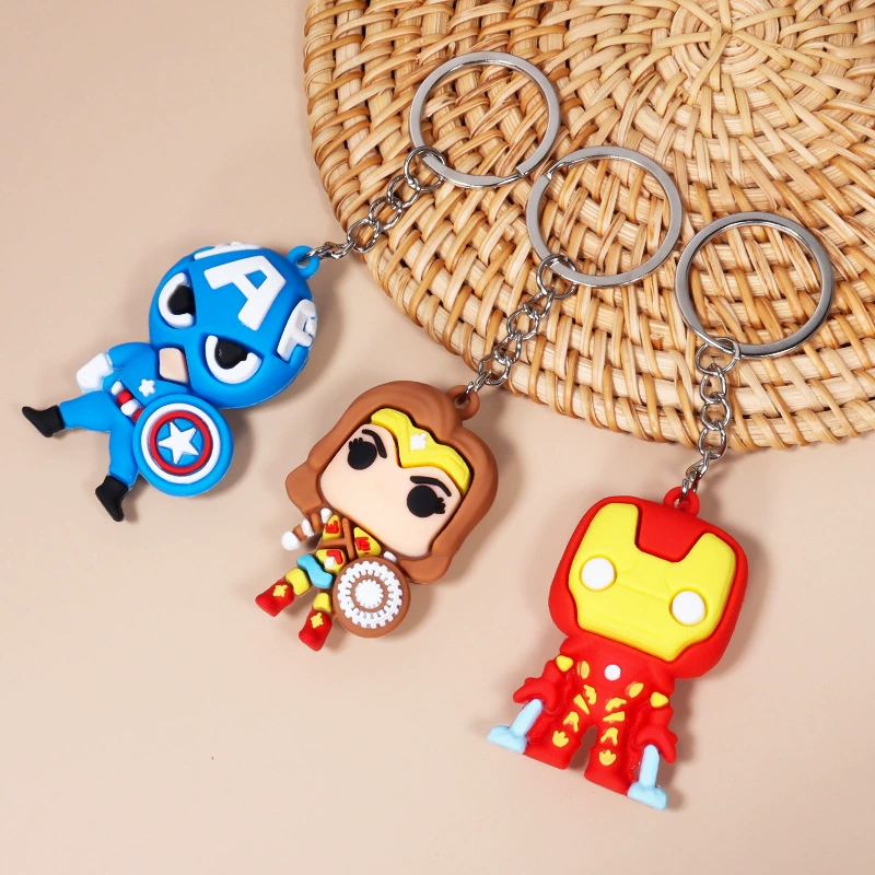 Трепет Marvel, брелок, мини-фигурка, украшение для сумки, кукла из мягкой резины, новая коллекция, Marvel, Человек-паук, Железный человек