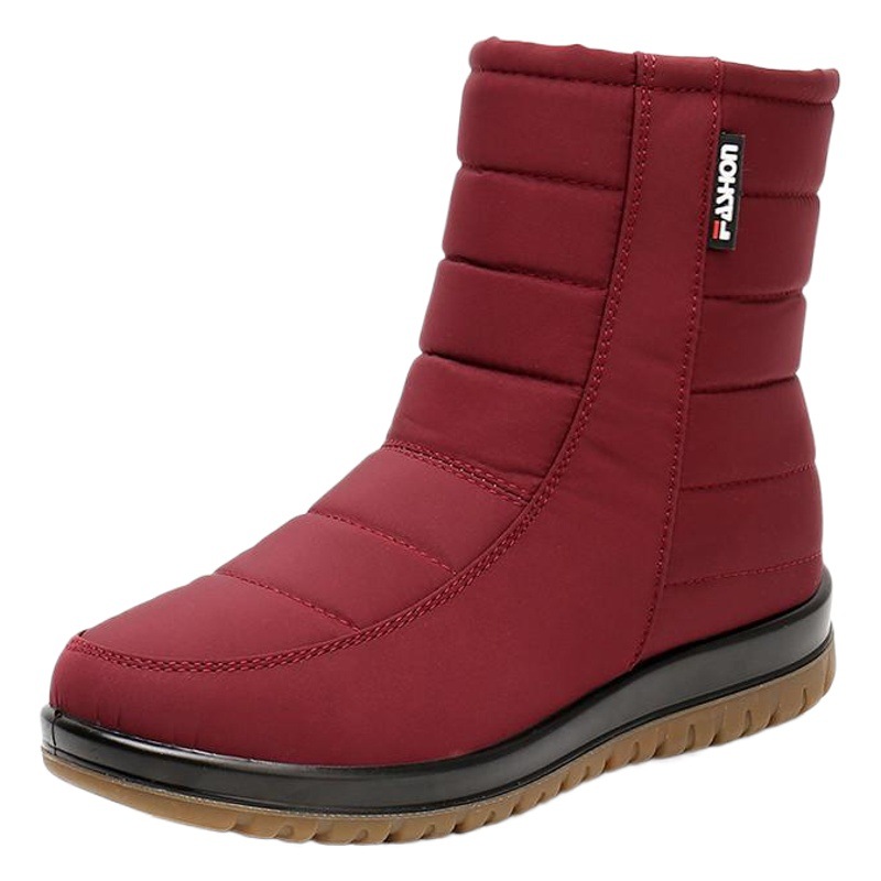 Botas de nieve para mujer 2024 nuevo estilo más terciopelo grueso antideslizante cálido impermeable de mediana edad y ancianos zapatos de algodón botas de madre botas cortas para mujer