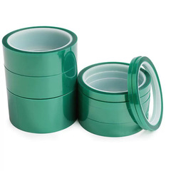 跨境綠色高溫膠帶電路板烤漆絕緣遮蔽保護不脫膠無痕pet高溫膠帶