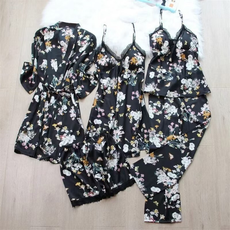 Cross-Border Processing of Yama Sources of European and American Sexy Lingerie Sexy Temptation Lace Five-Piece Set Cross-Border Processing of Yama Sources of European and American Sexy Lingerie Sexy Temptation Lace Five-Piece Set