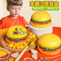 Douyin мыло гамбургер археологические раскопки мыло соскоб слепые коробки копание сокровищ браслет драгоценные камни детские развивающие игрушки оптом