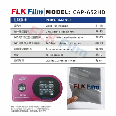 Magnetron-Controlled Titanium Nitride Car Solar Film Ir92 Automotive Film - 152m30m-titanium-nitride-cap-502hd-front-block