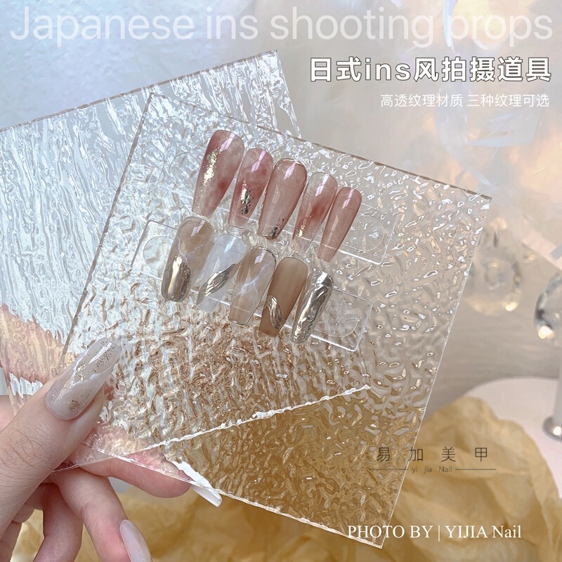 Japanese-style nail photography props ins style palette Crystal acrylic hand-held background pad ornaments online celebrity