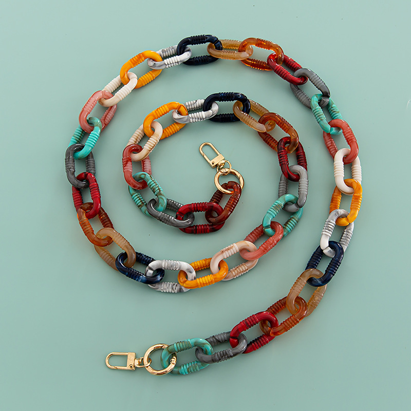 1 Piece Acrylic Color Block bag Mood Chain display picture 5