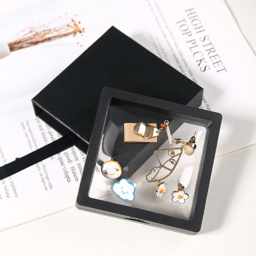 Outer box storage box collectible PE film transparent elastic floating packaging box bracelet jewelry display stand jewelry rack