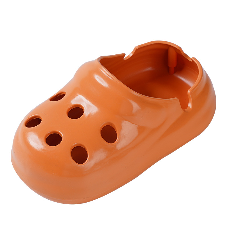 Zapatos con agujeros de celebridades de Internet Cenicero gris anti-volador creativo hogar lindo cenicero de escritorio antideslizante y antiescaldado