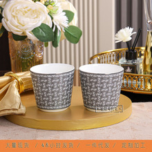 高颜值陶瓷马克杯轻奢风情侣对杯花卉热带雨林咖啡杯办公室早餐杯