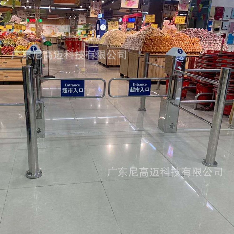 景区超市红外感应电动摆闸机 单向双向出入口设备 鹤壁超市道闸门