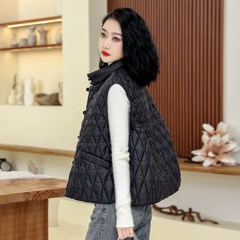 Thin demi-season vest with down for elementary school students, for import, 2024 years