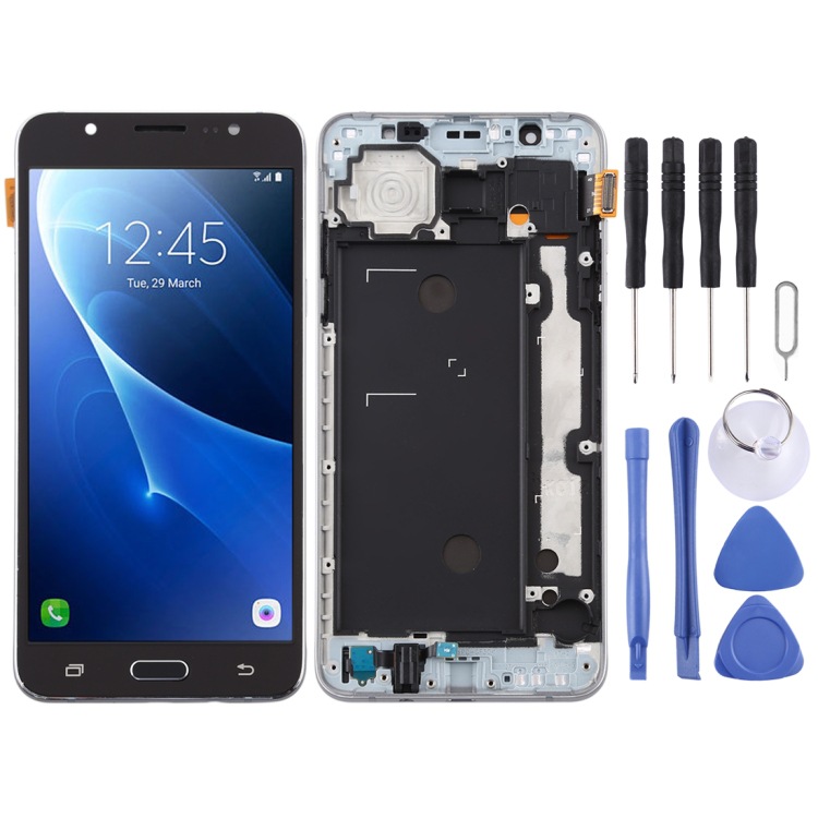 Aplicable a Samsung para Galaxy J7 / J710F TFT material LCD touch assembly con marco