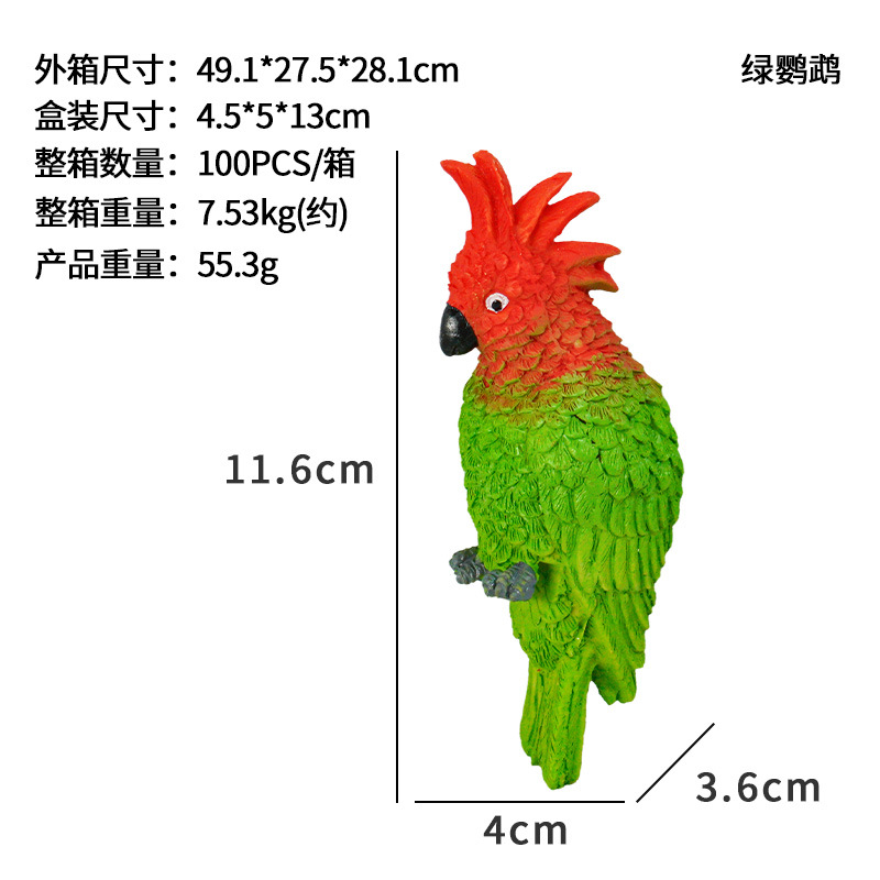 Adornos de paisaje, loros artificiales, decoraciones para bordes de peceras, novedad de estilo muñeca para acuarios, paisaje creativo para montar en pared