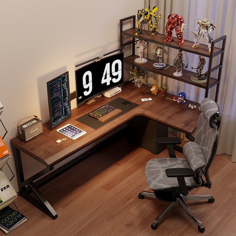 Solid Wood Corner Seven-Shaped Desk Home L-Shaped Desk Computer Desk Bedroom Corner Gaming Table Special-Shaped Table W&
