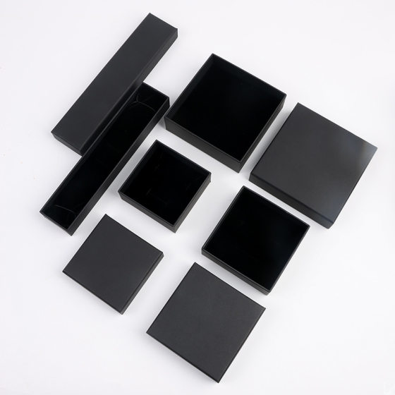 Black multi-function necklace jewelry box Kraft paper gift box ring box necklace watch box factory direct wholesale