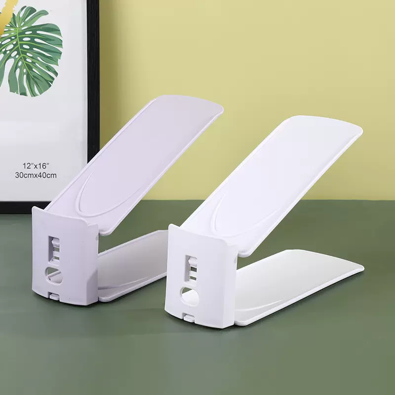 双层简易可调节鞋架 DIY塑料省空间 一体式鞋子收纳架鞋柜鞋托架