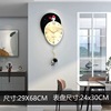 Creative decorations for living room, fashionable Scandinavian wall pocket watch, light luxury style, simple and elegant design, internet celebrity
