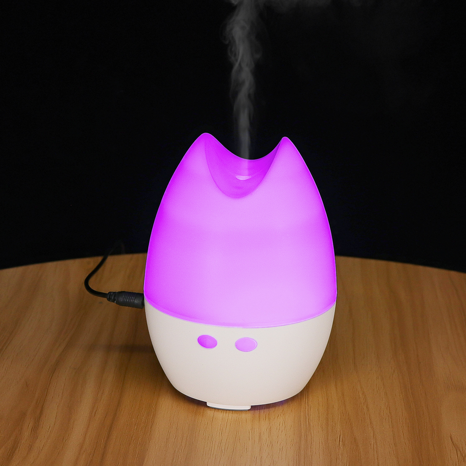 Humidificador de aromaterapia de 5v de grano de madera transfronterizo, máquina de aromaterapia de aceite esencial, luz ambiental colorida, humidificador de escritorio de oficina doméstica