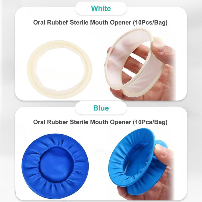 牙科口腔橡皮障开口器O型开口器橡胶开口器蓝色白色 橡皮章扩口器|undefined