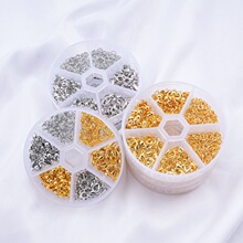 供应开口圈包扣龙虾扣6格圆盒装手工制作手链项链材料diy饰品配件